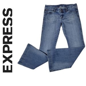Express Medium Wash Denim Flare Blues Jeans Size 8R